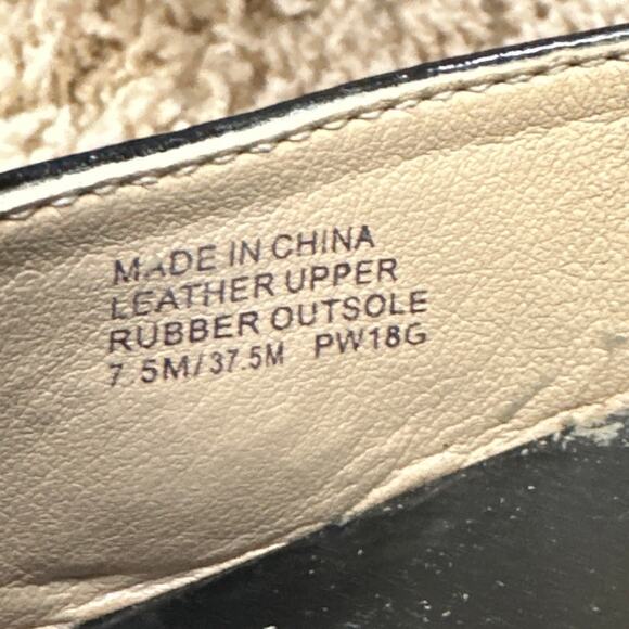 Michael Kors Black Patent Leather Zipper Open Toe Platform Heels Womens Size 8 - Picture 9 of 9